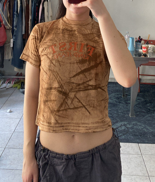 Y2k forest Baby tee