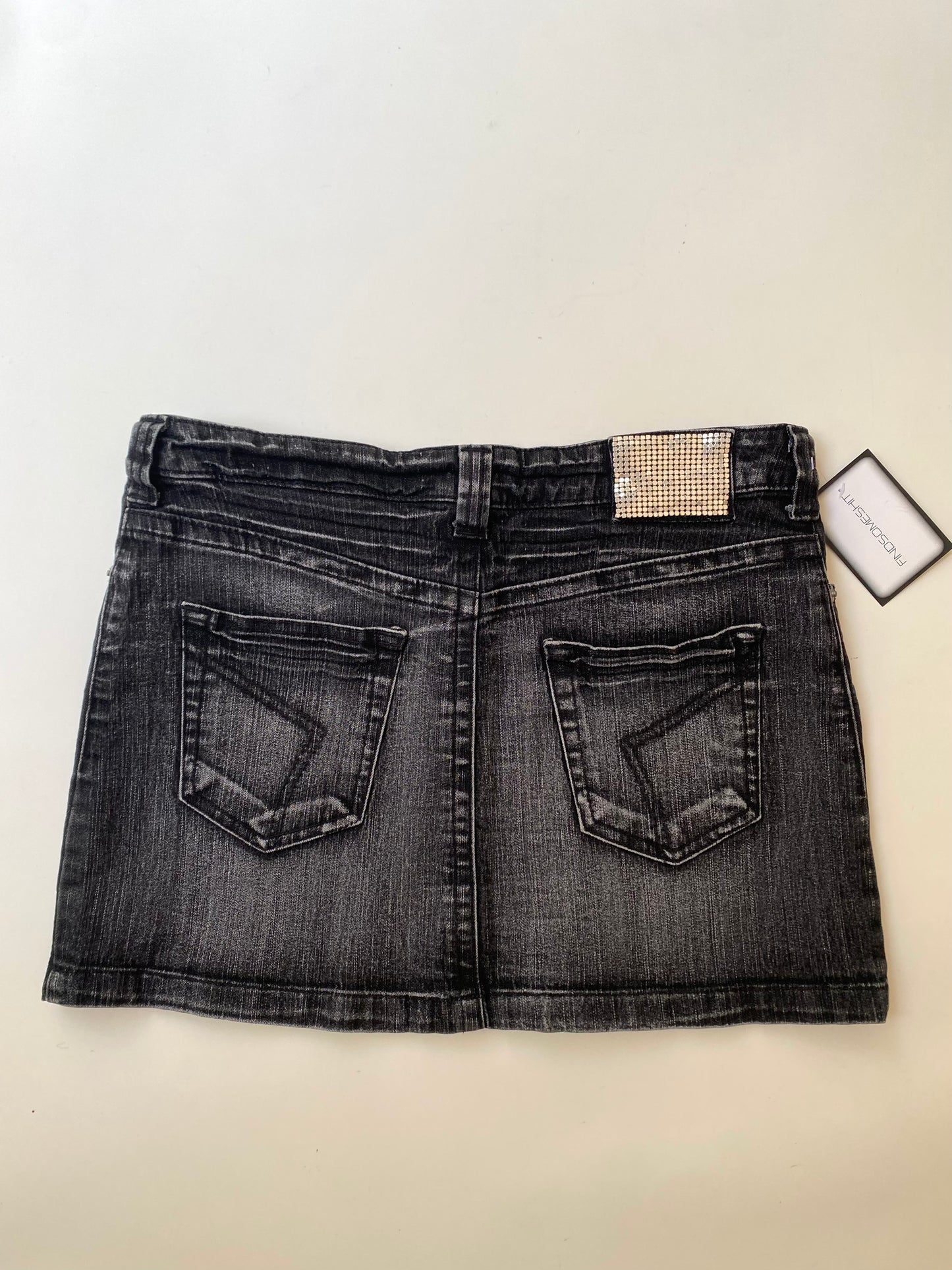 Y2K Washed mini skirt