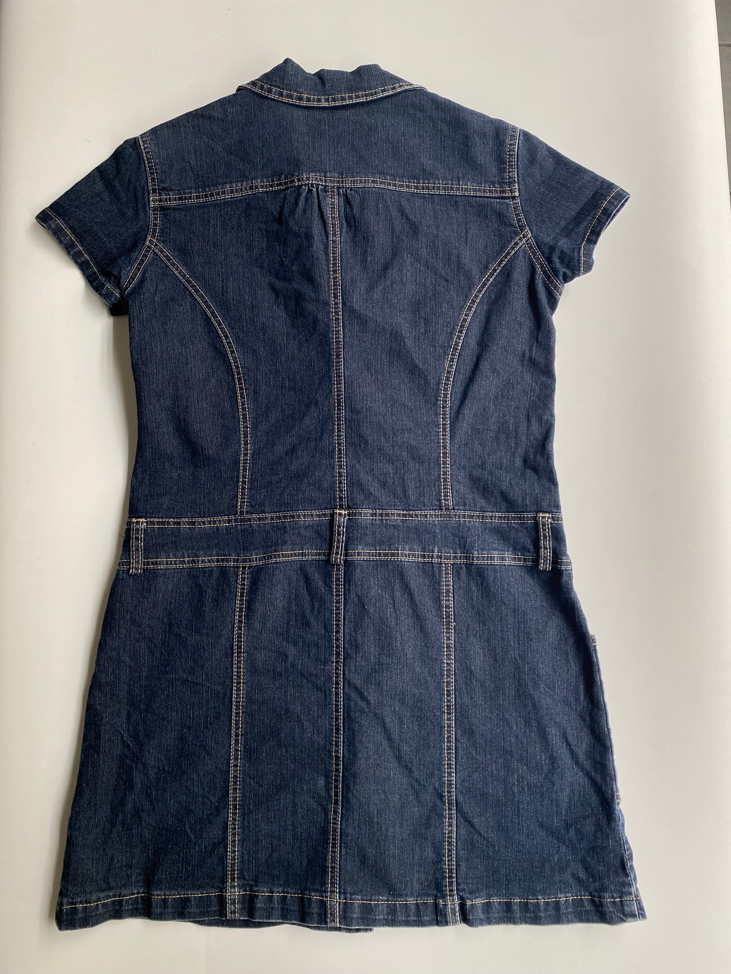 Vintage denim button mini dress