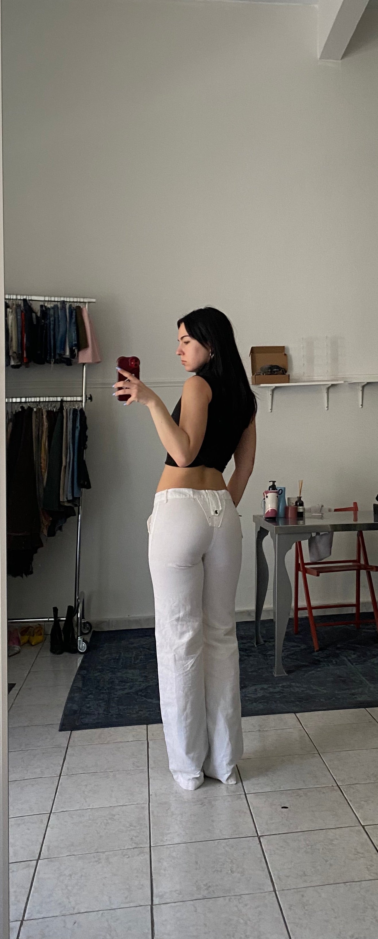 Innuendos line low rise pants