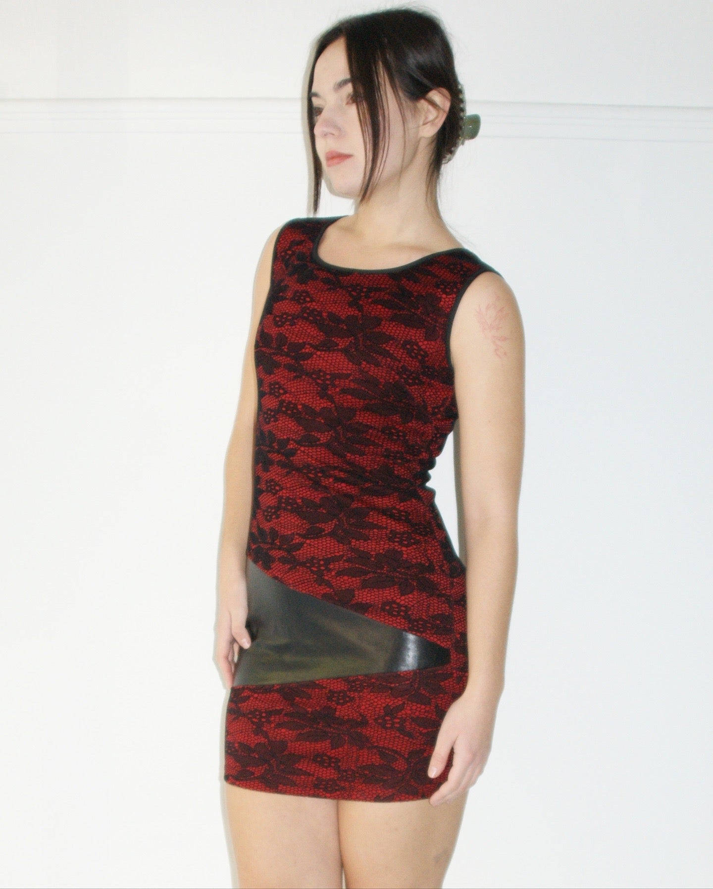 Vintage red lace dress