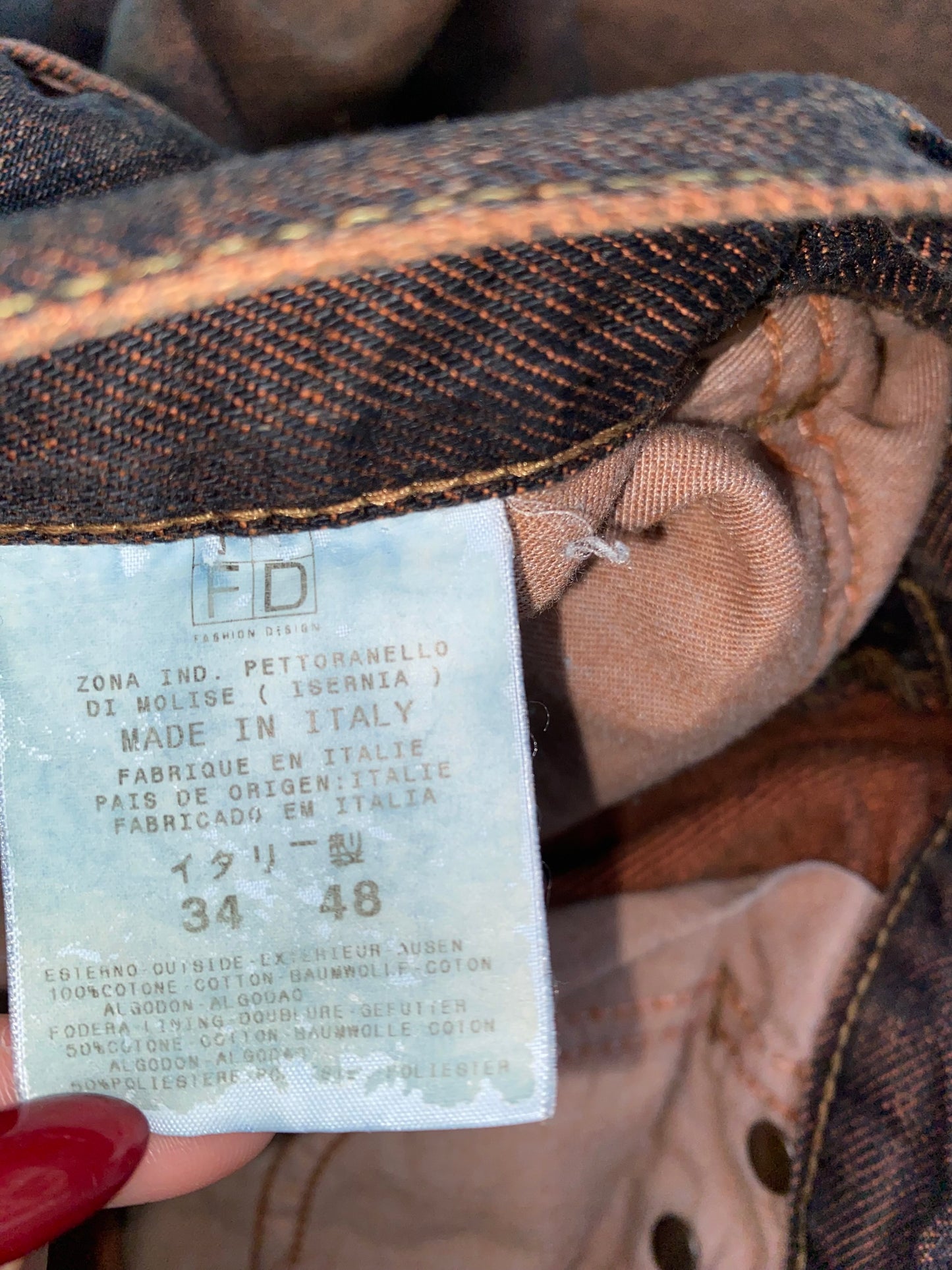 Vintage brown washed baggy jeans