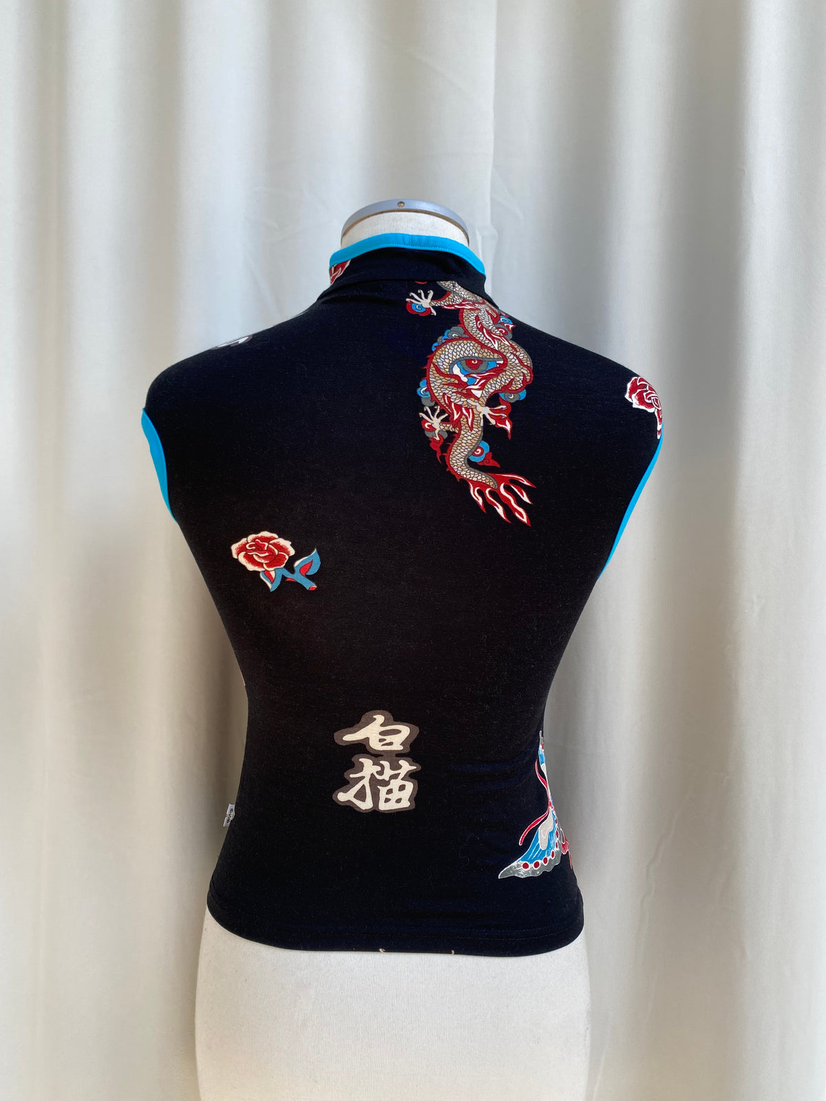 Bsb black qipao top