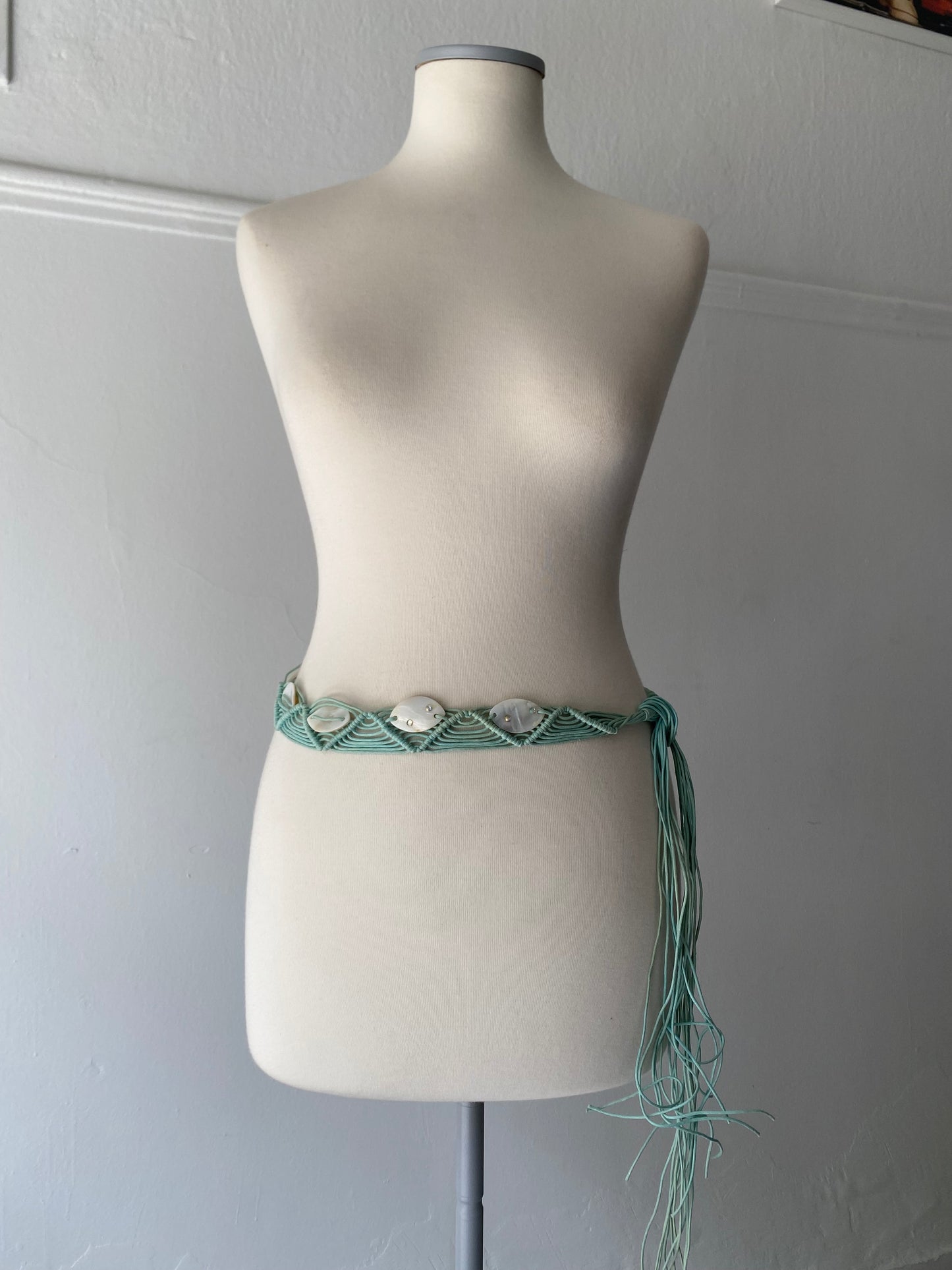 Beige boho summer belt