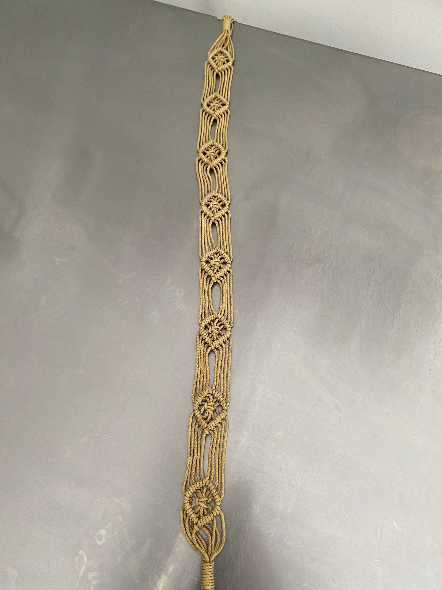 Beige summer boho belt