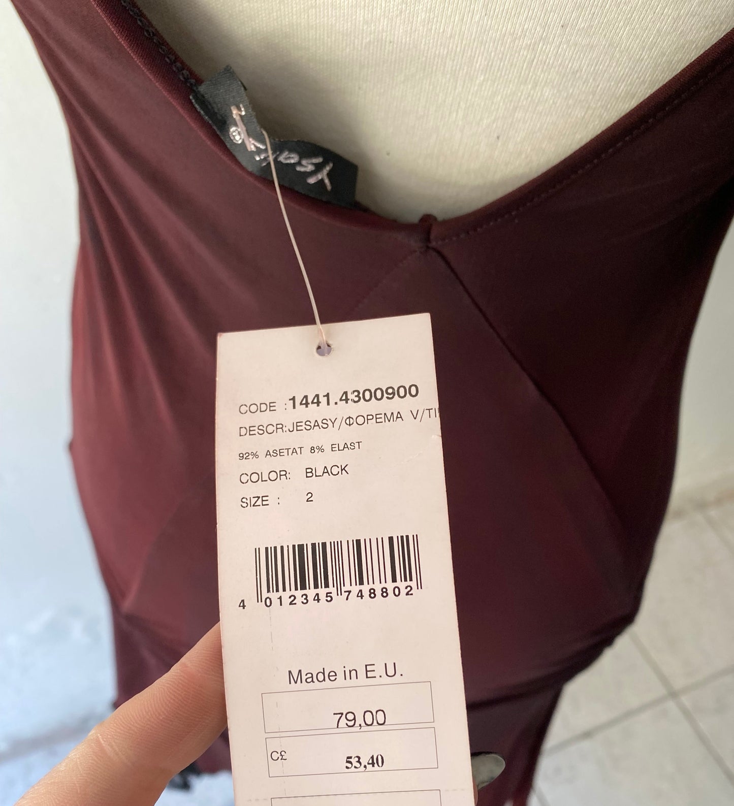 Deadstock asymmetrical dress