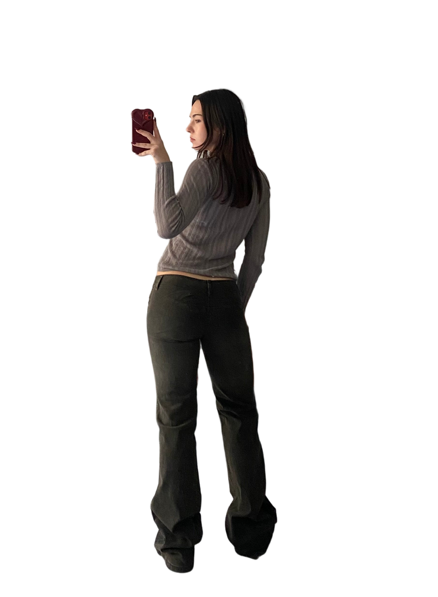 Y2K Chocolate Brown Low Rise Pants