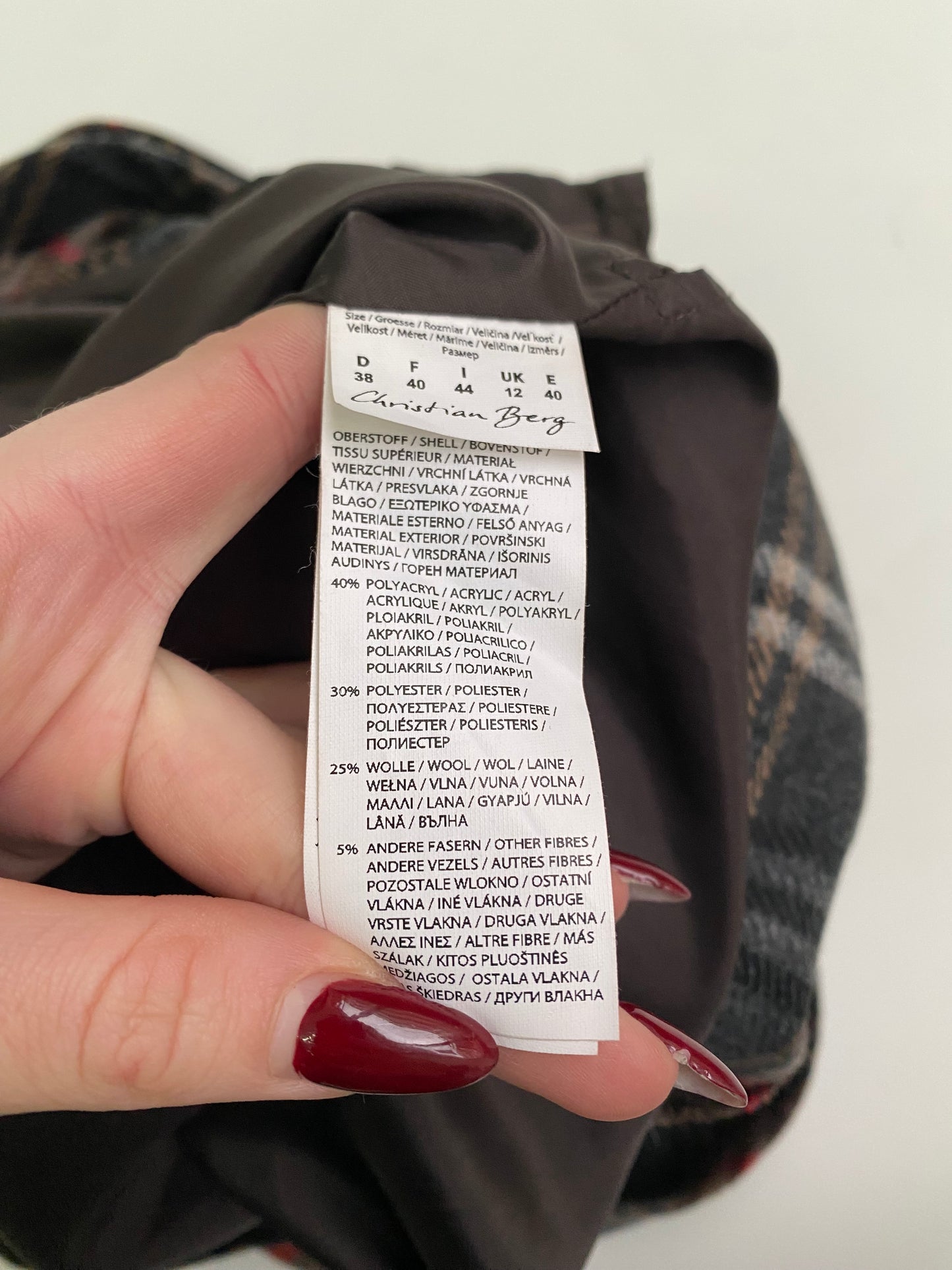 Vintage plaid midi skirt