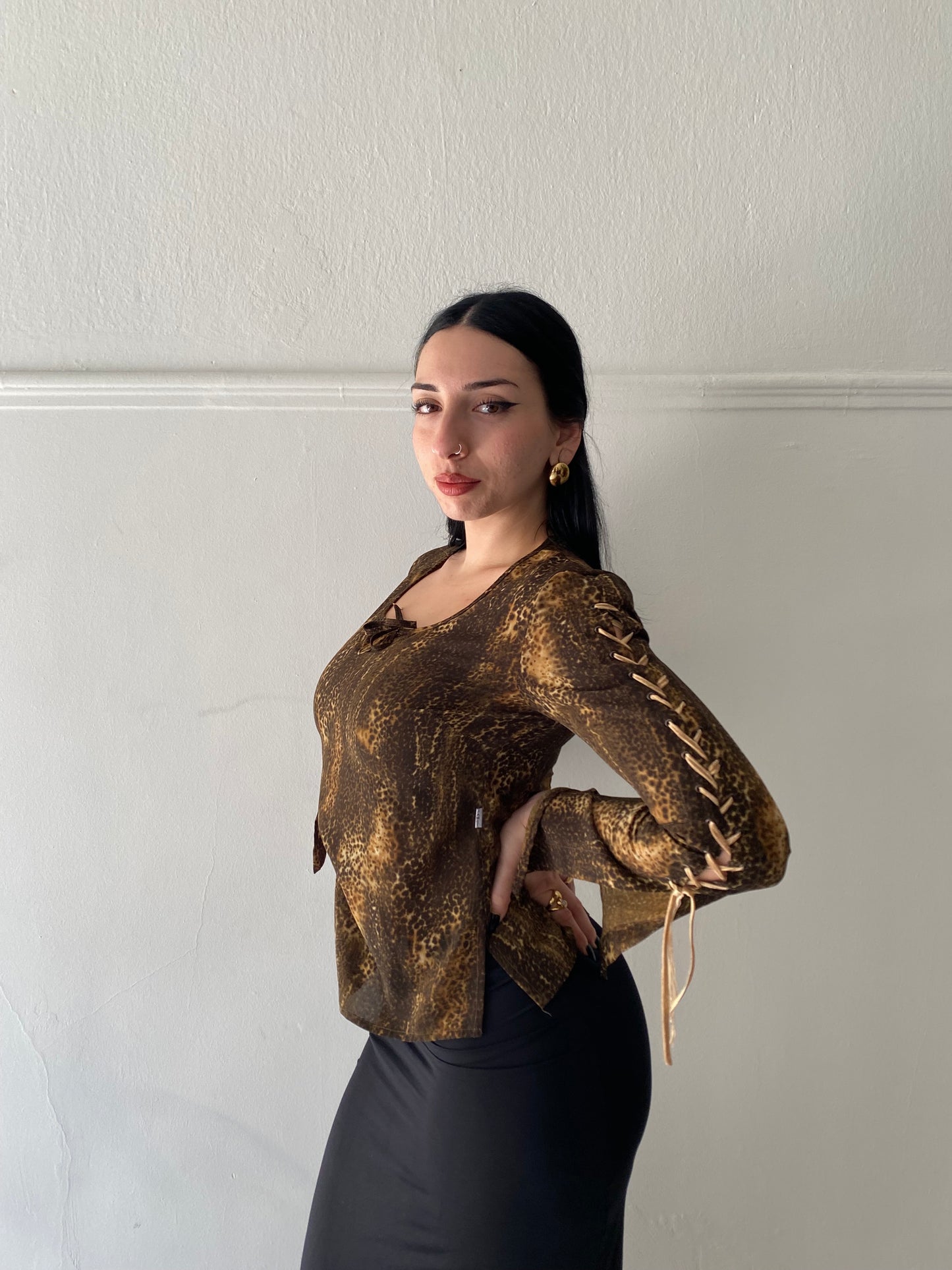 Vintage animal print top