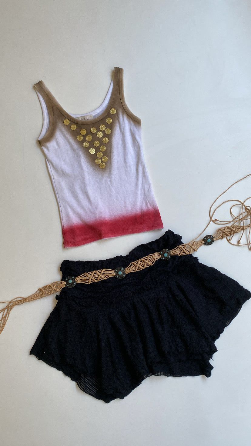 Fairy asymmetrical mini skirt