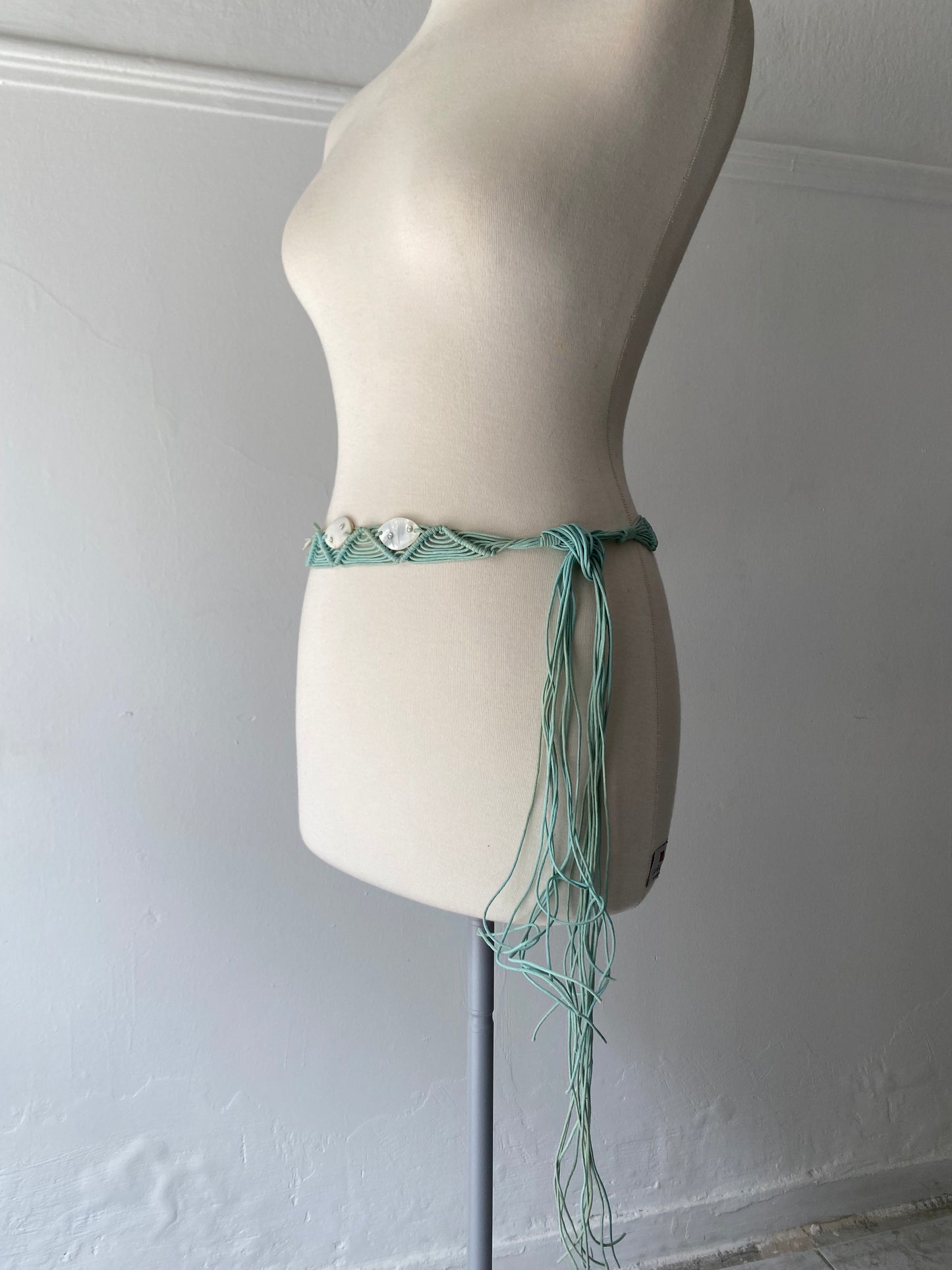 Beige boho summer belt