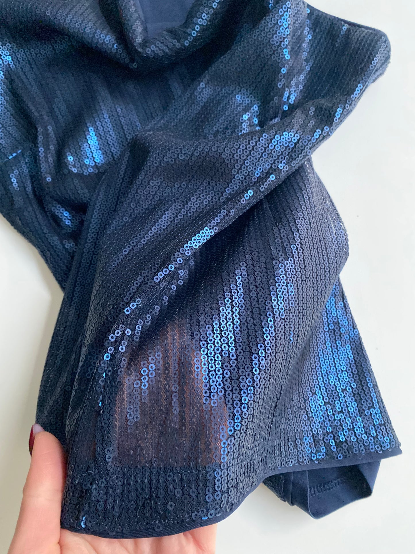 Sequin one shoulder top