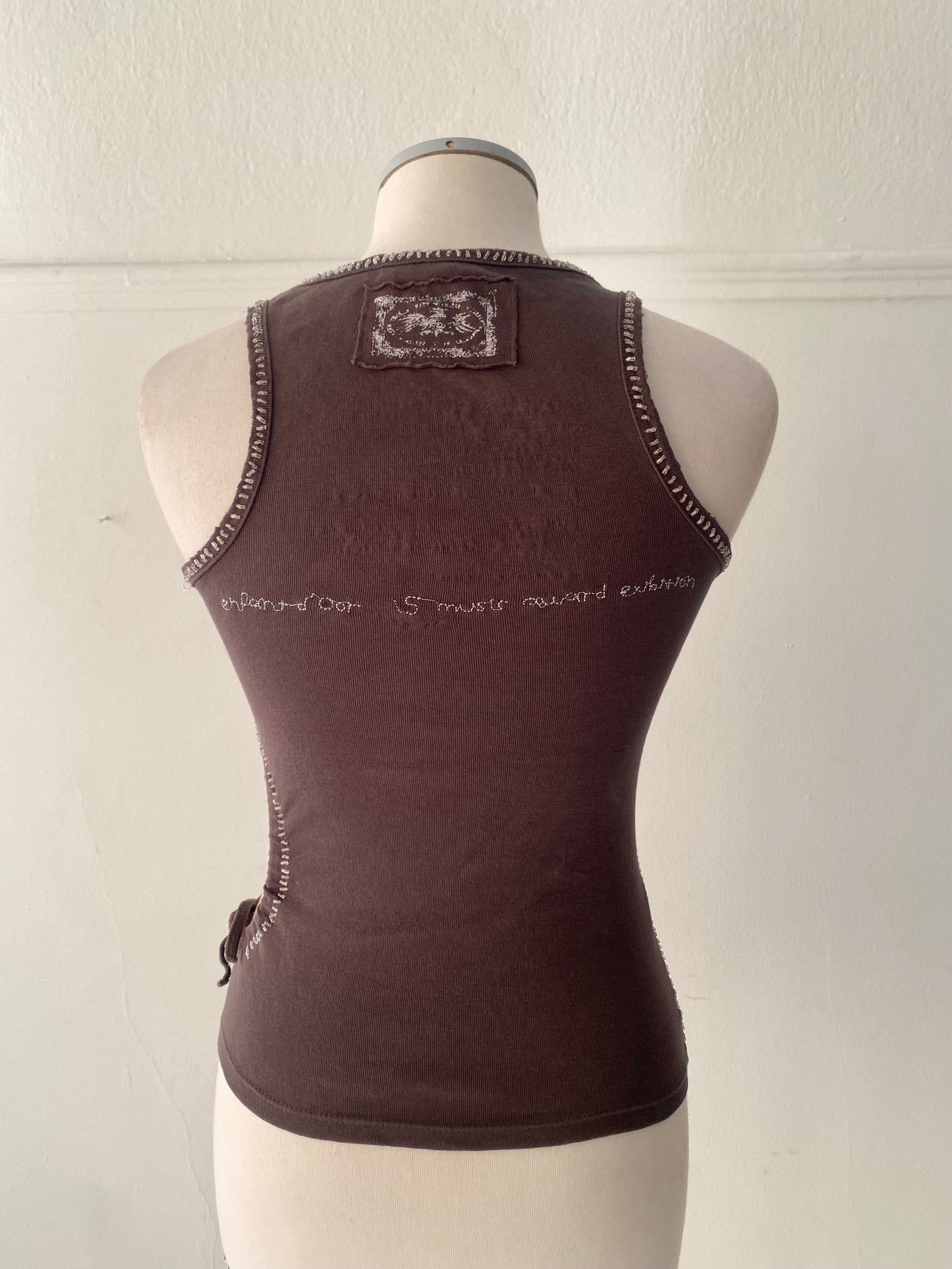 Y2K tank top with beads