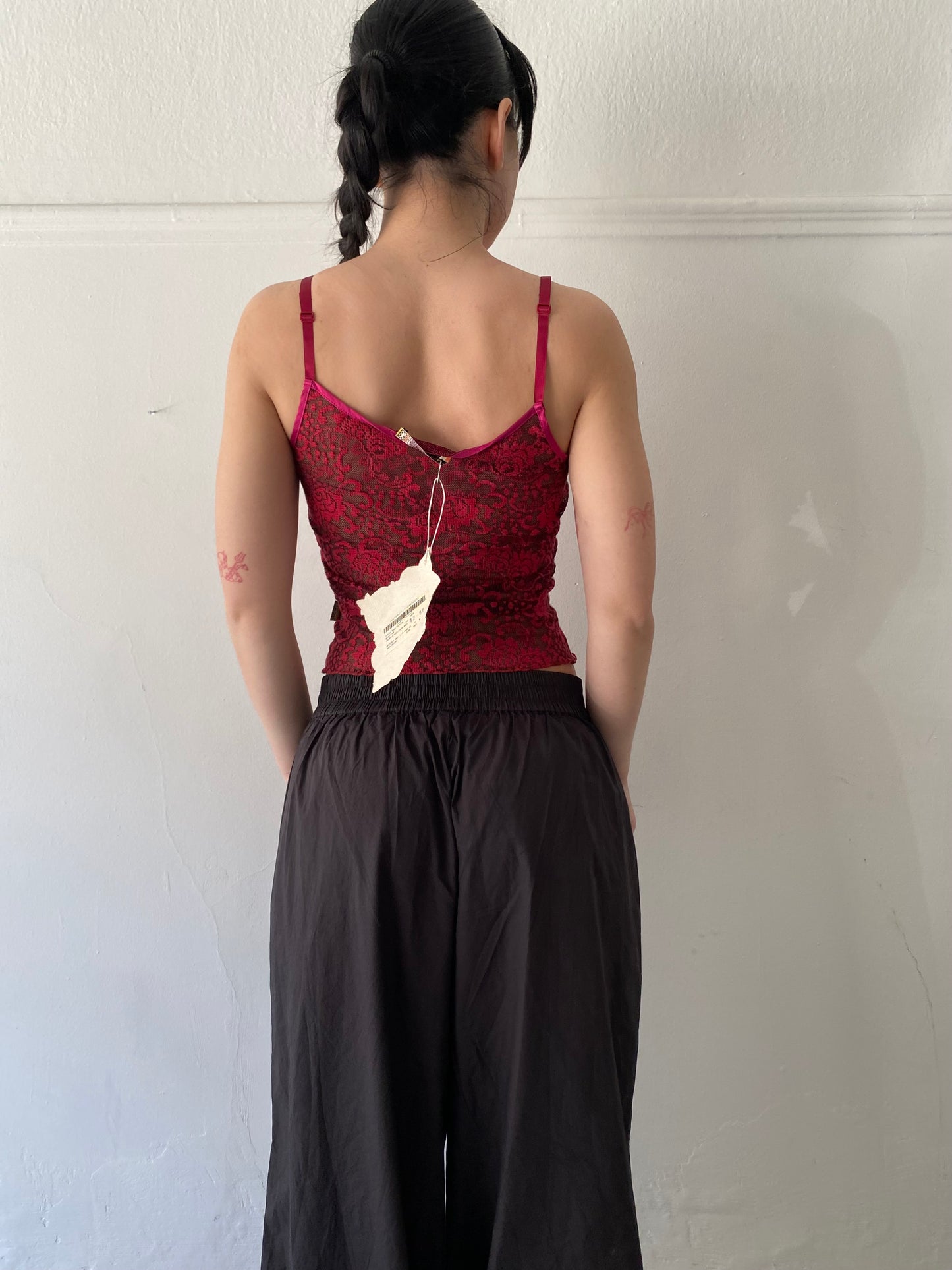 Indian rose Deadstock top with lace back