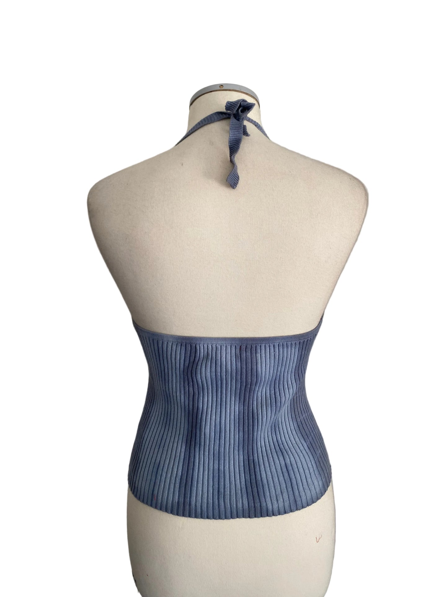 Deadstock open back halter top