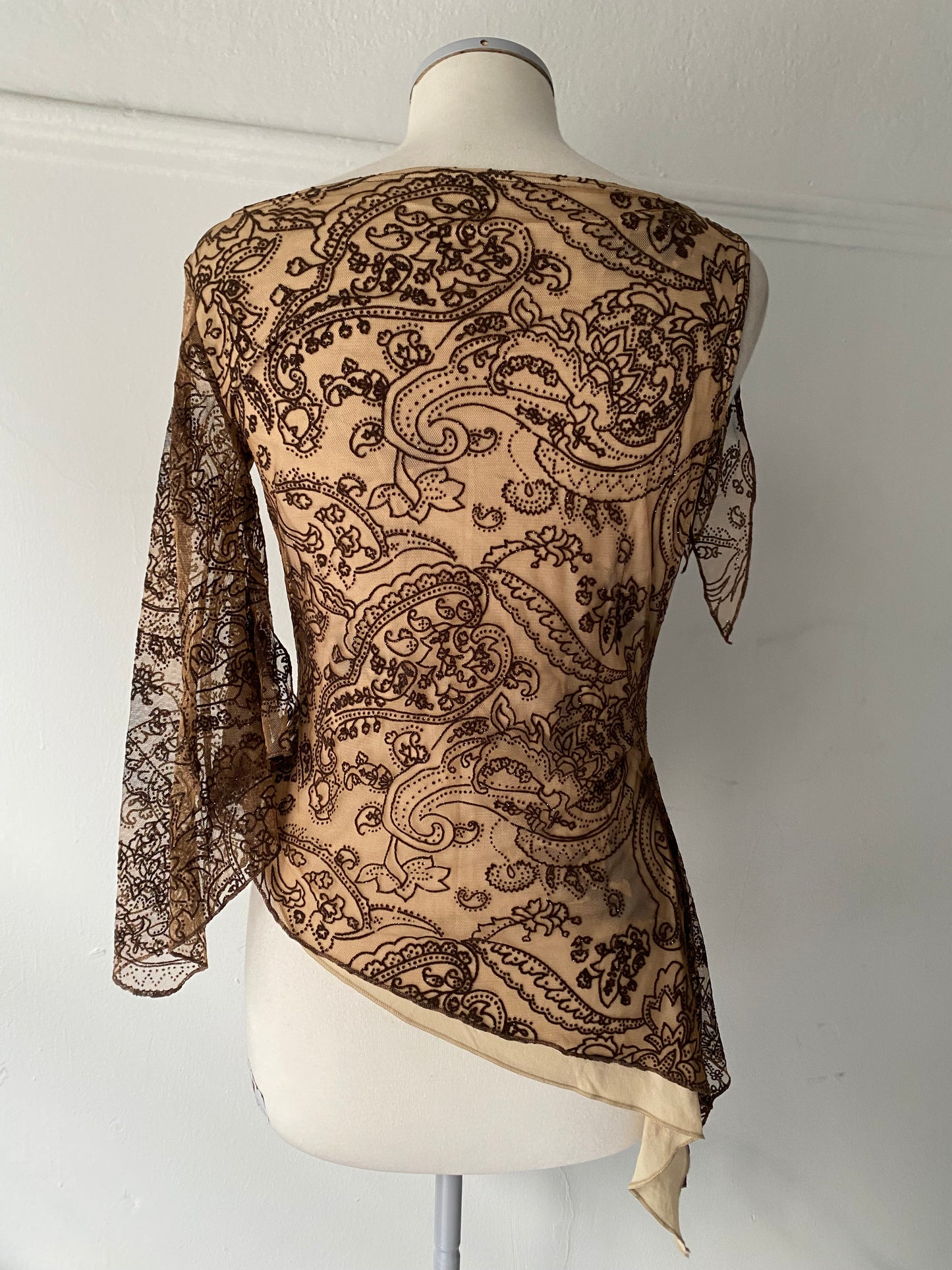 Vintage fairy one shoulder top
