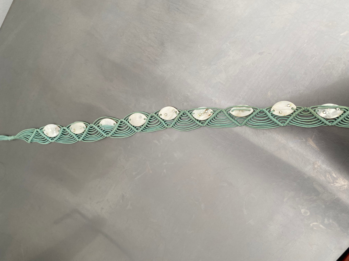 Beige boho summer belt