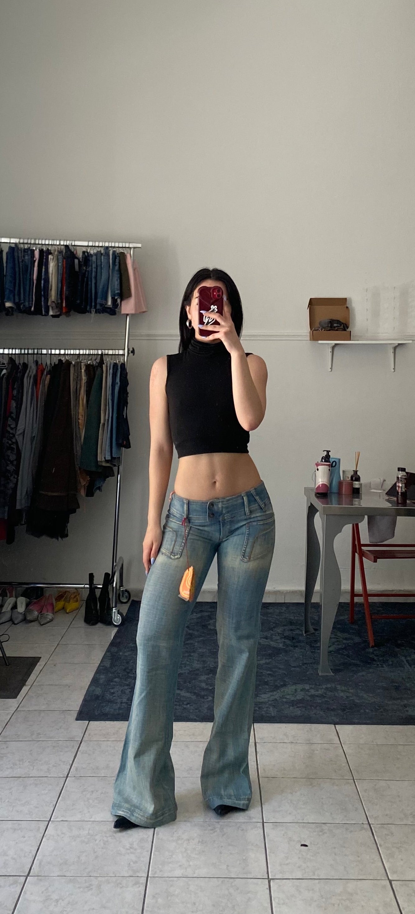 Attrattivo y2k low rise jeans