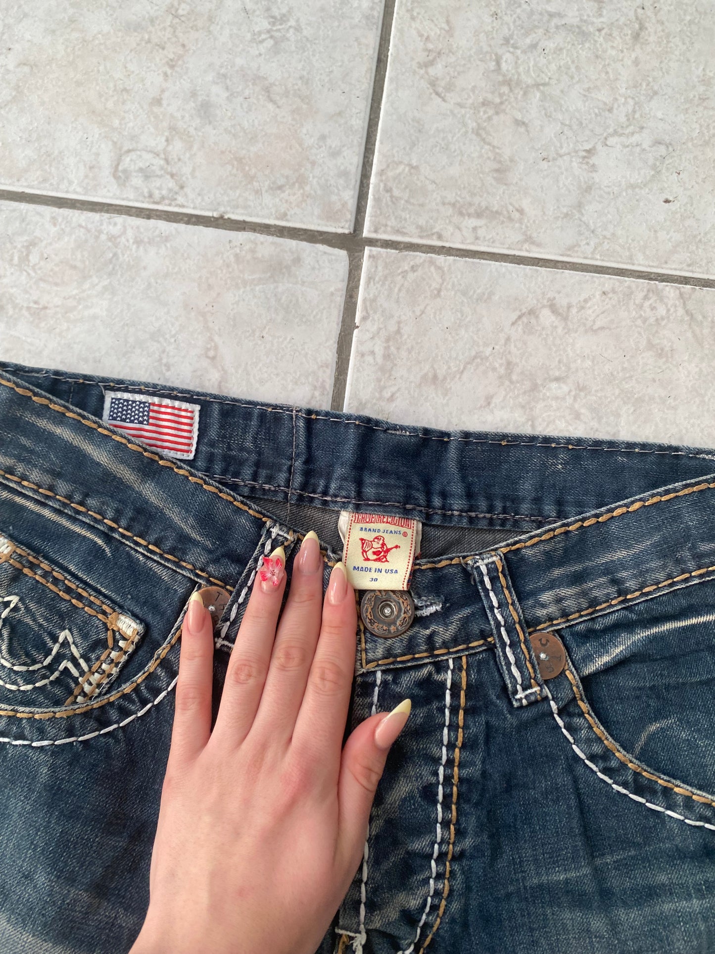 True Religion low rise jeans