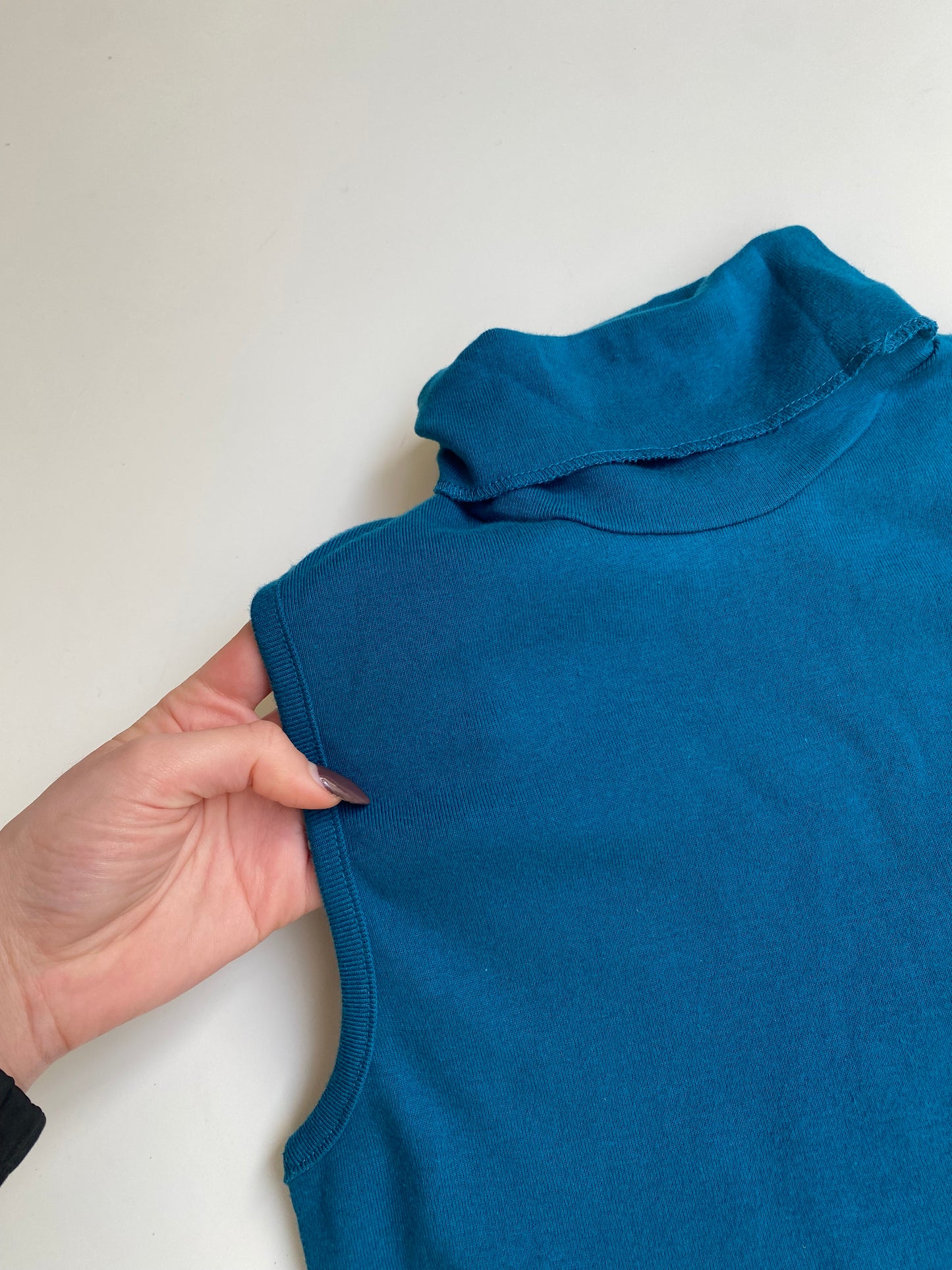 Deadstock cotton high neck top