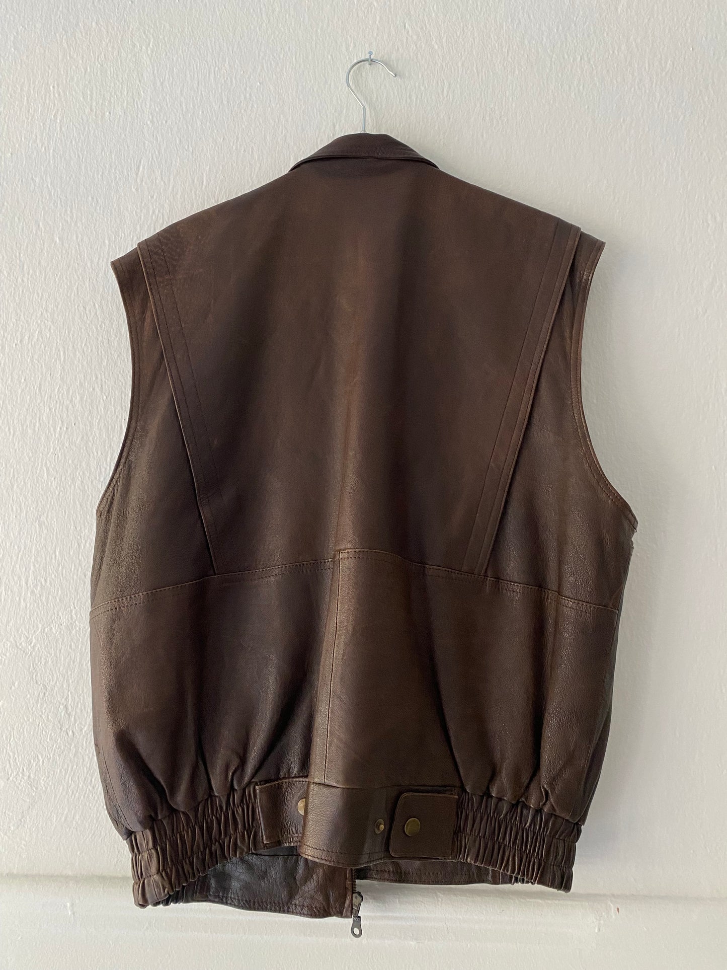 Real leather vest