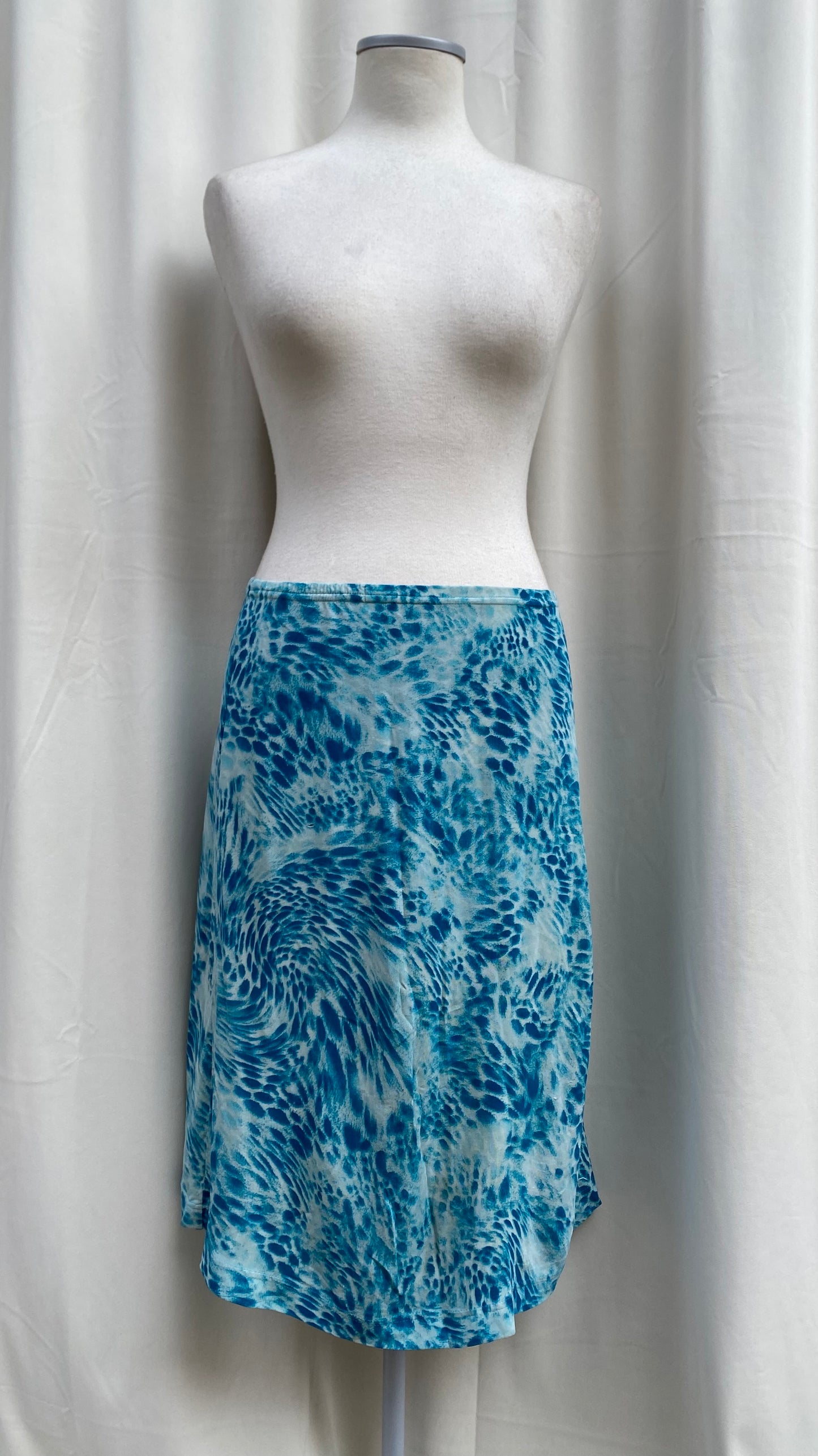 Vintage animal print midi skirt