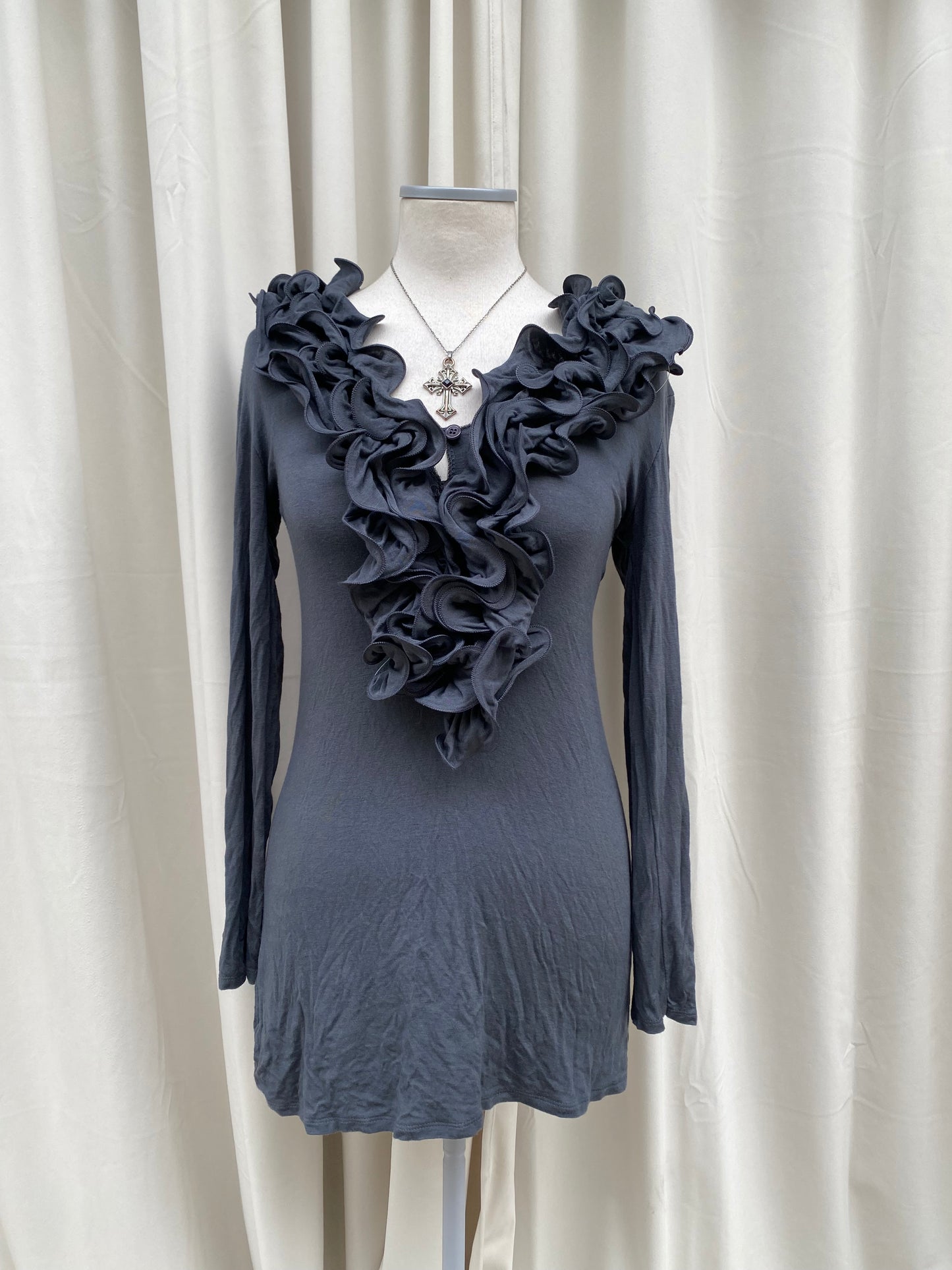 Vintage Ruffle Long sleeve Blouse
