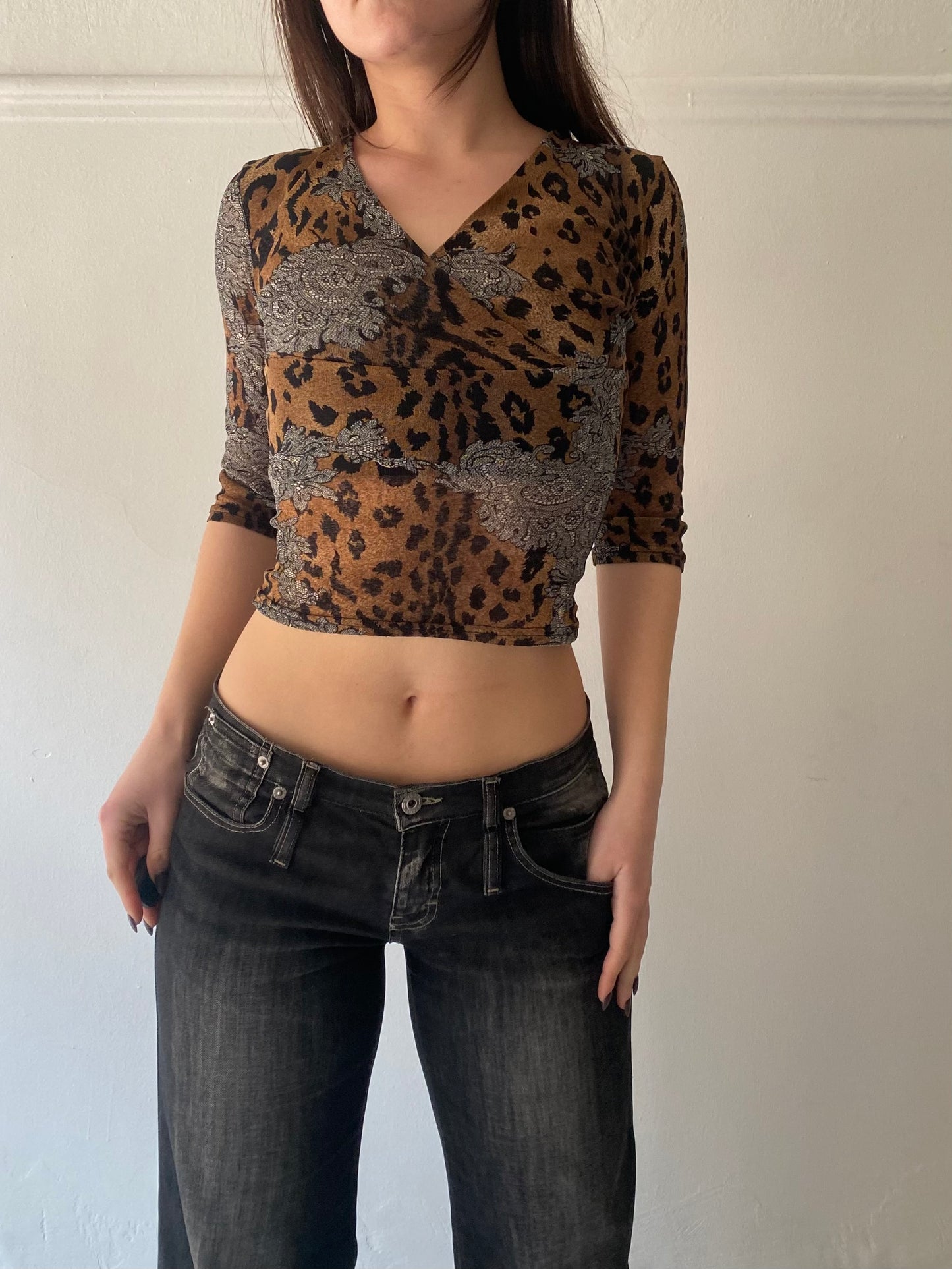Vintage Xanaka 3/4 mesh top top