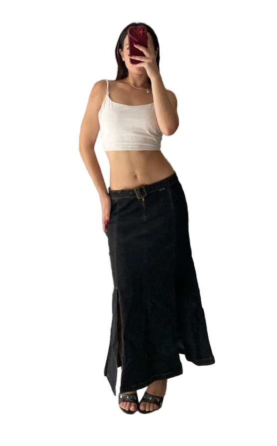 Deadstock denim mermaid skirt simple denim