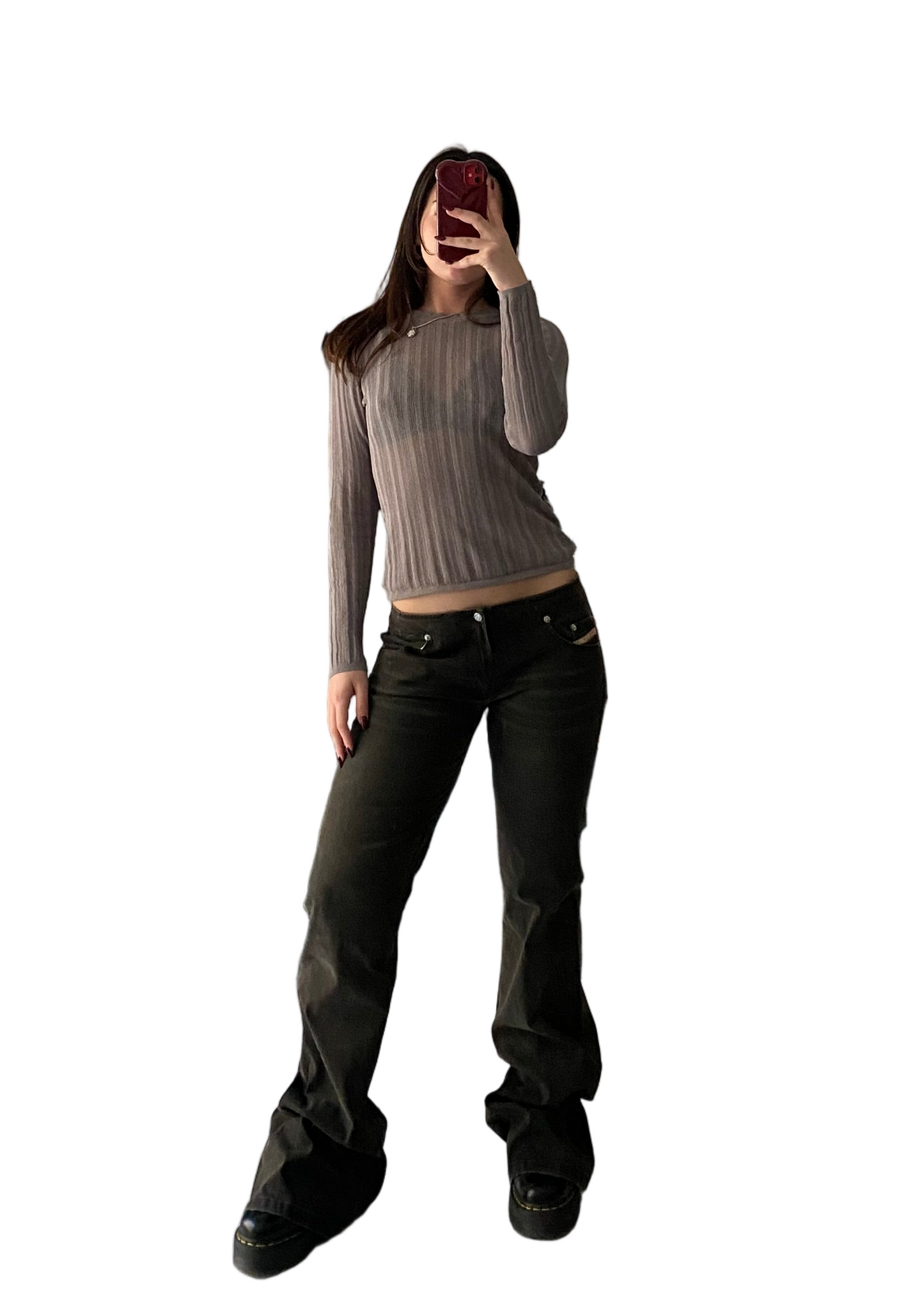 Y2K Chocolate Brown Low Rise Pants