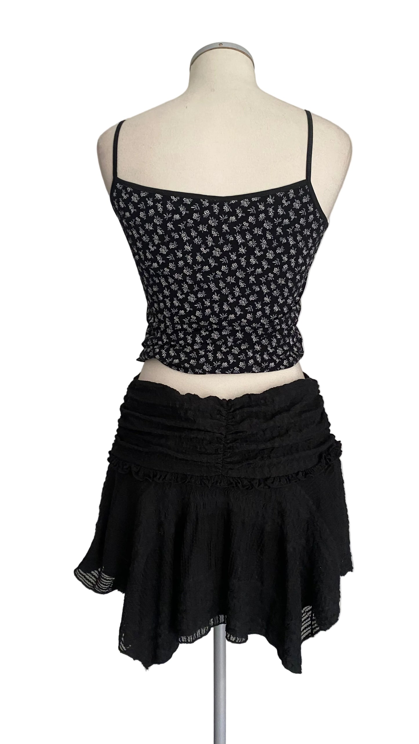 Fairy asymmetrical mini skirt