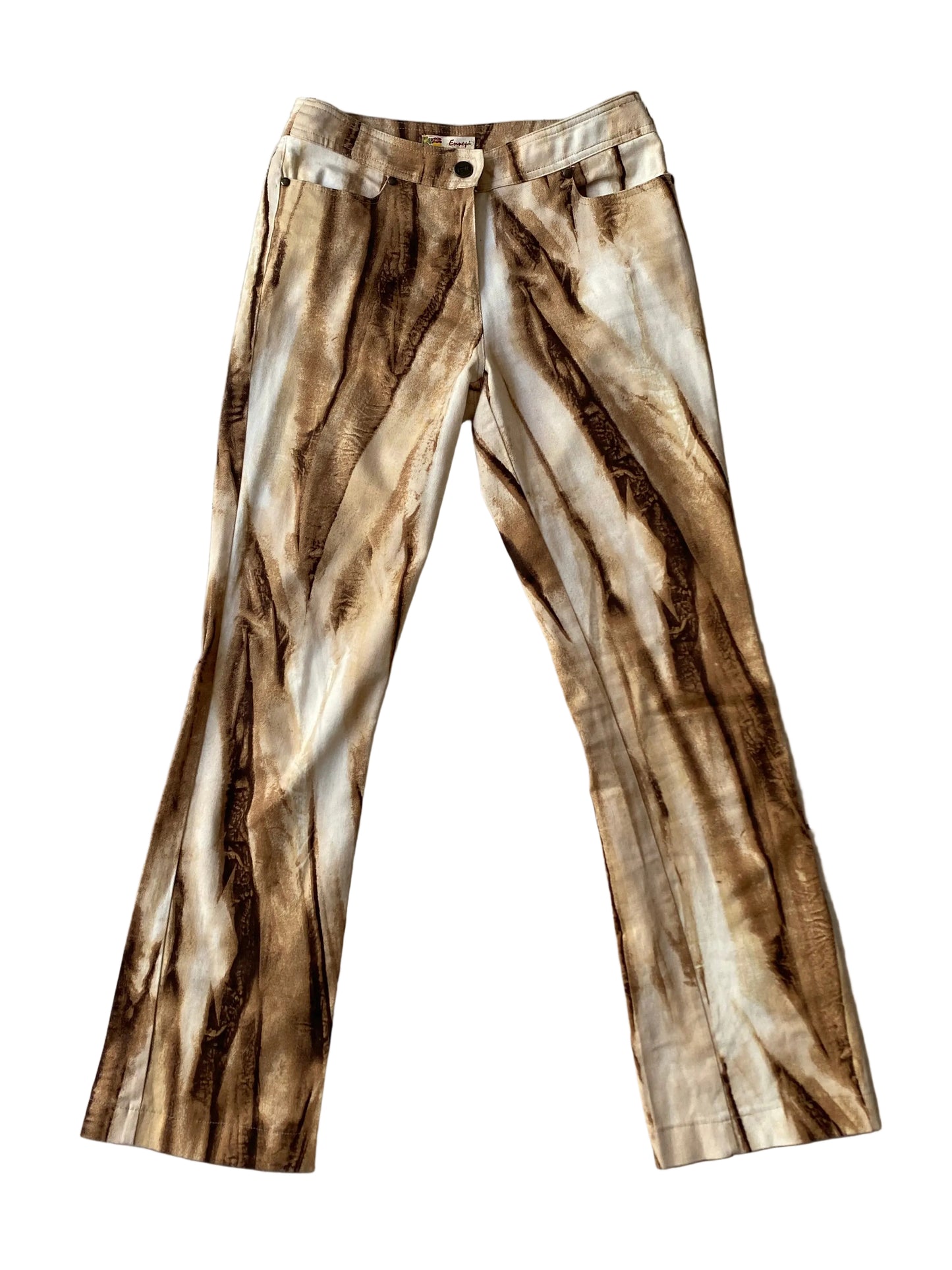 Vintage pattern low rise pants