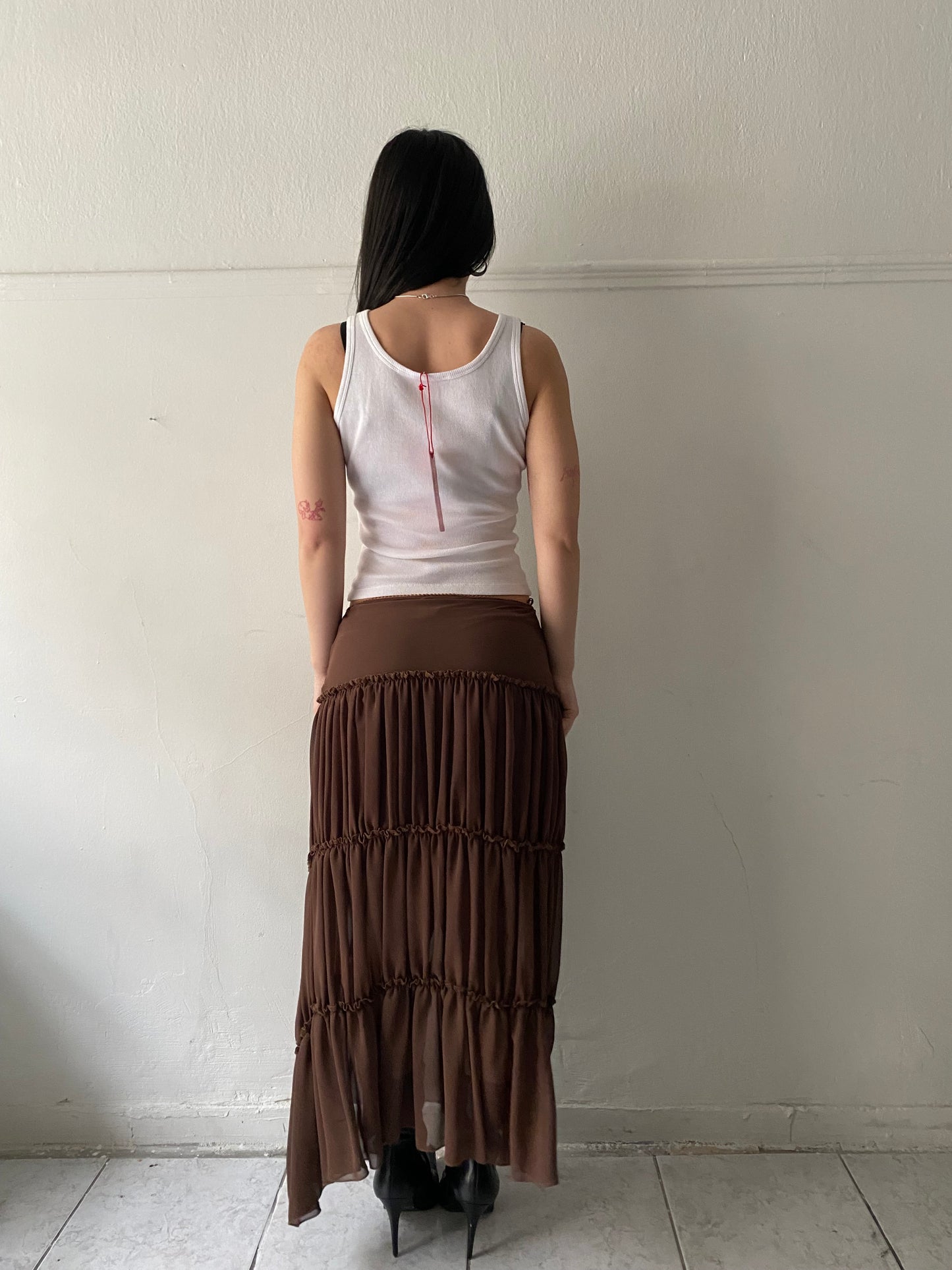 Deadstock Maxi brown fairy skirt