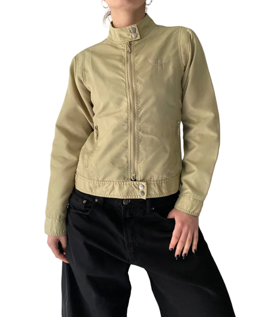 Light green vintage biker jacket