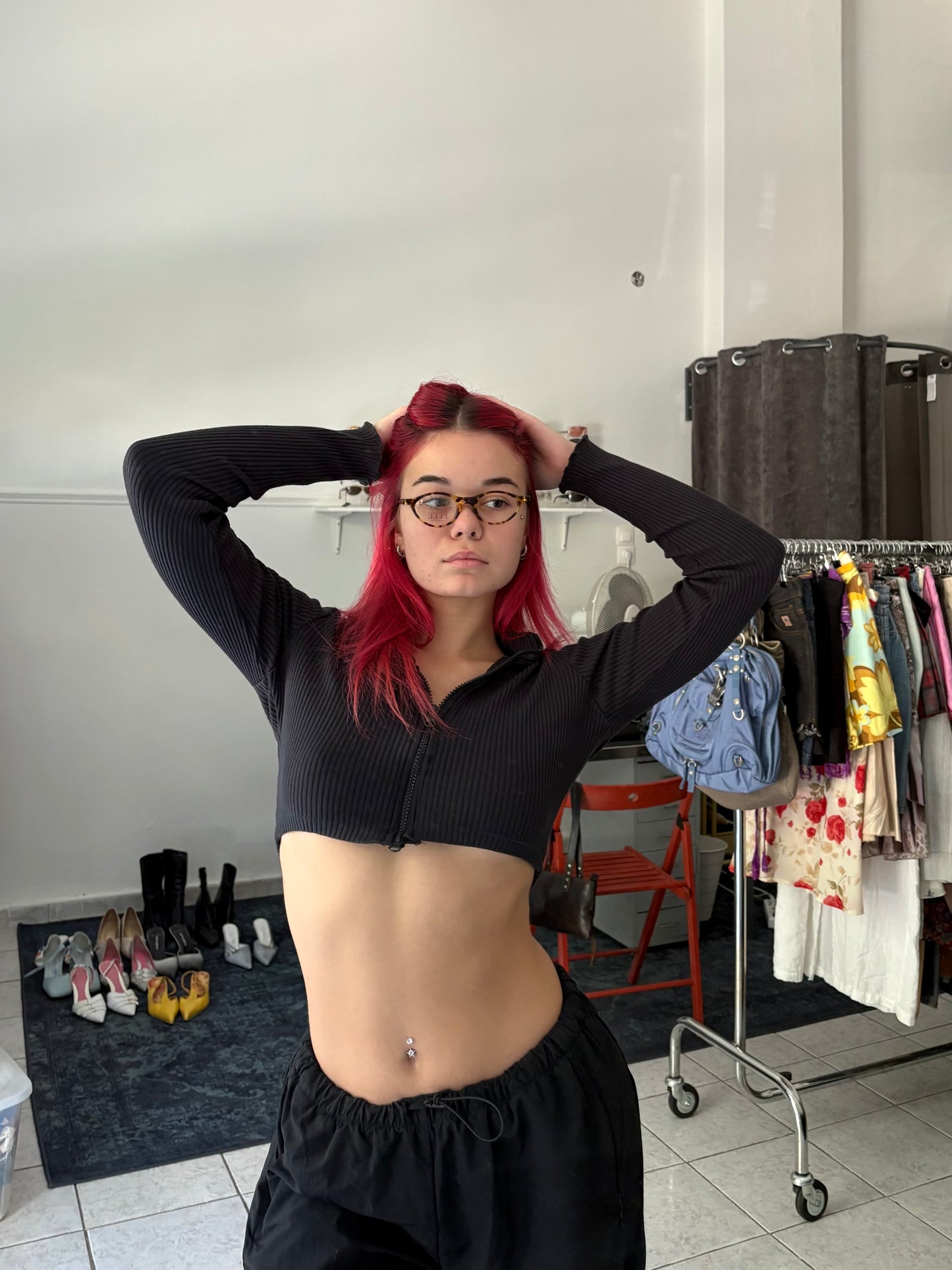 00s ELLE round glasses