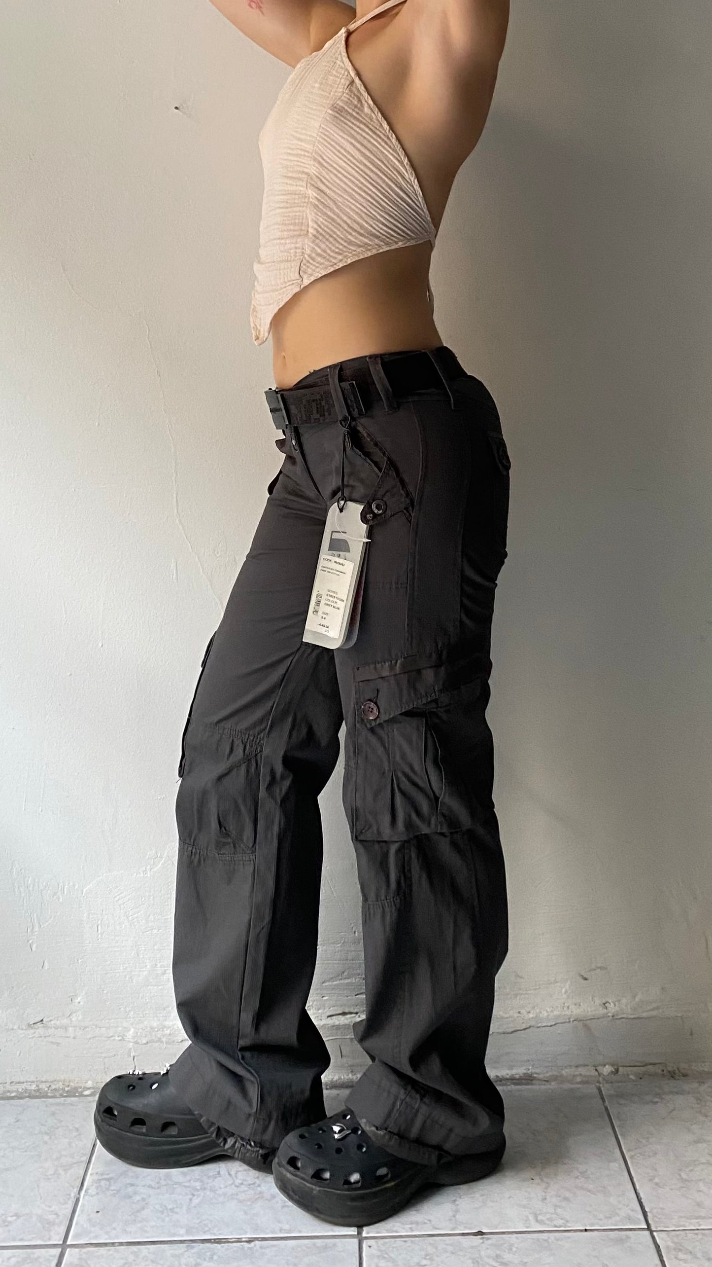 Deadstock attrativo grey cargo pants