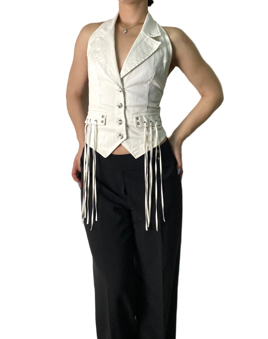 Y2K rockstar denim vest