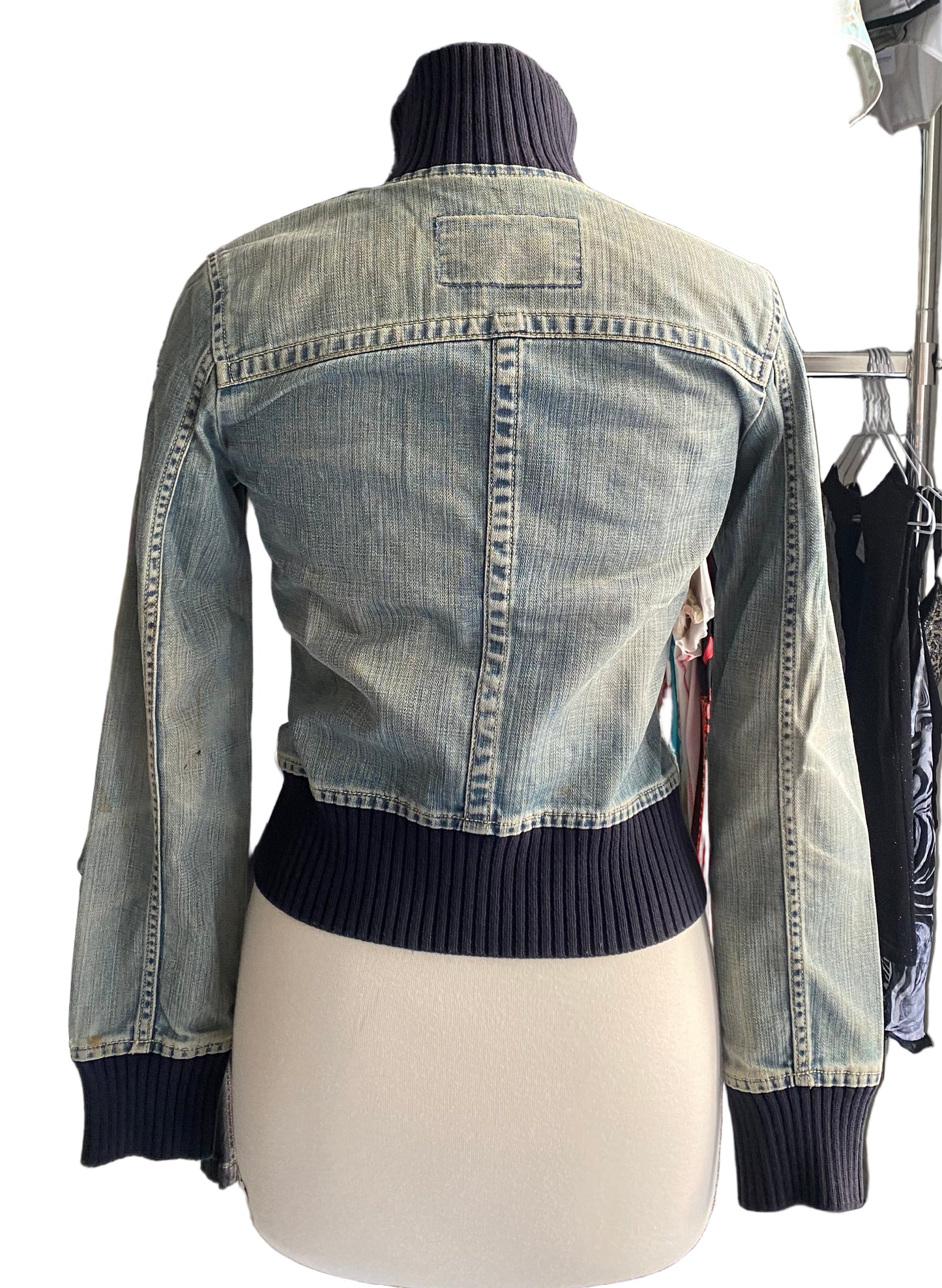 Y2K washed denim jacket