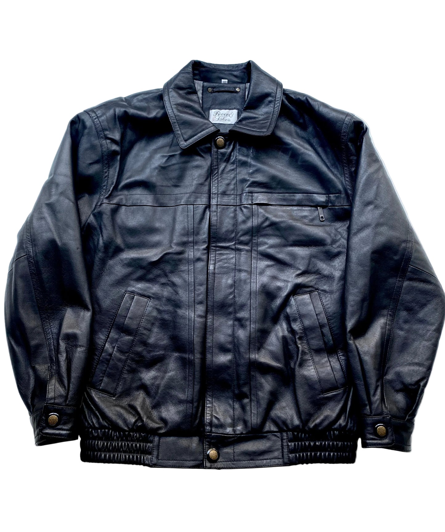 Vintage unisex black bomber jacket