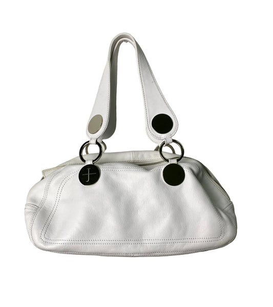 Vintage White leather hand bag
