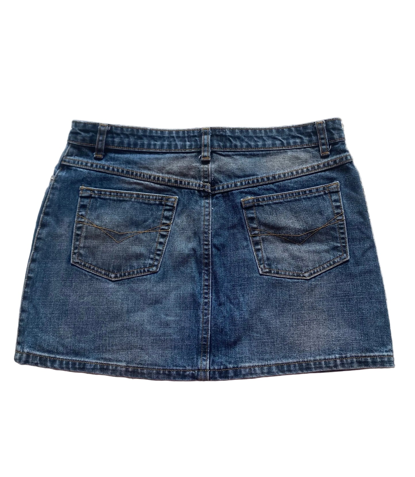 Y2K denim mini skirt