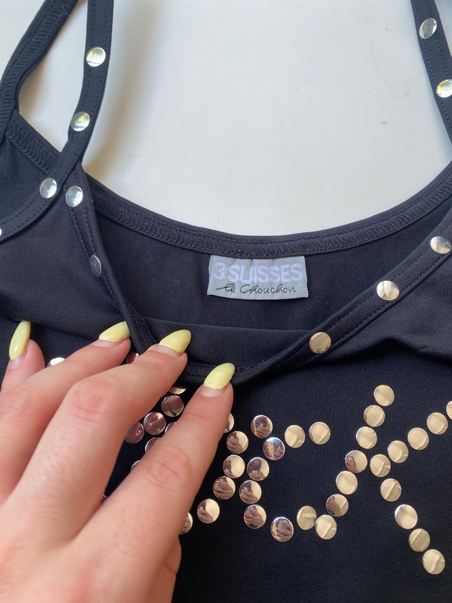 "Rock" rhinestone top