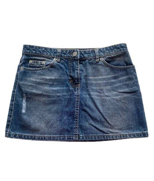 Y2K denim mini skirt