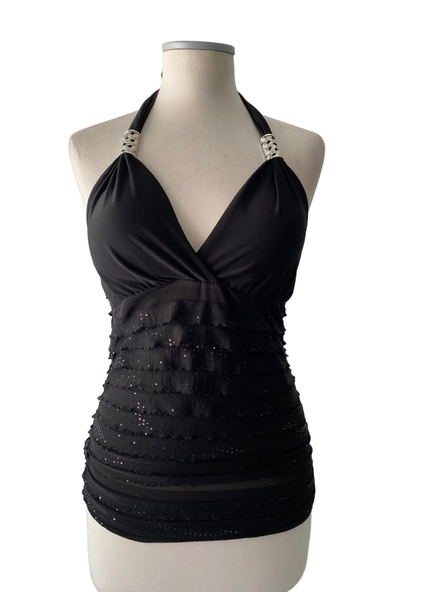 Y2K black cami top