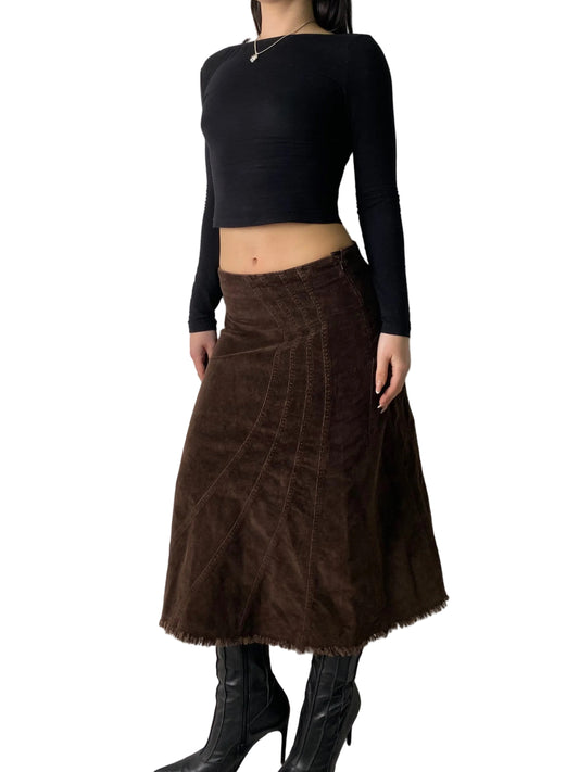 Vintage corduroy maxi skirt