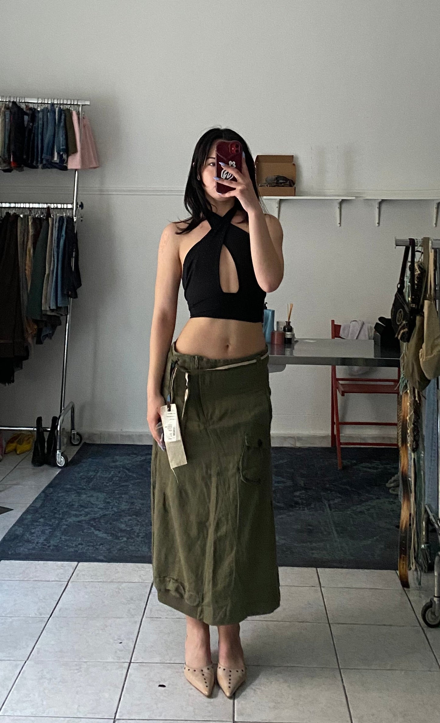 Deadstock Attrattivo Khaki Skirt