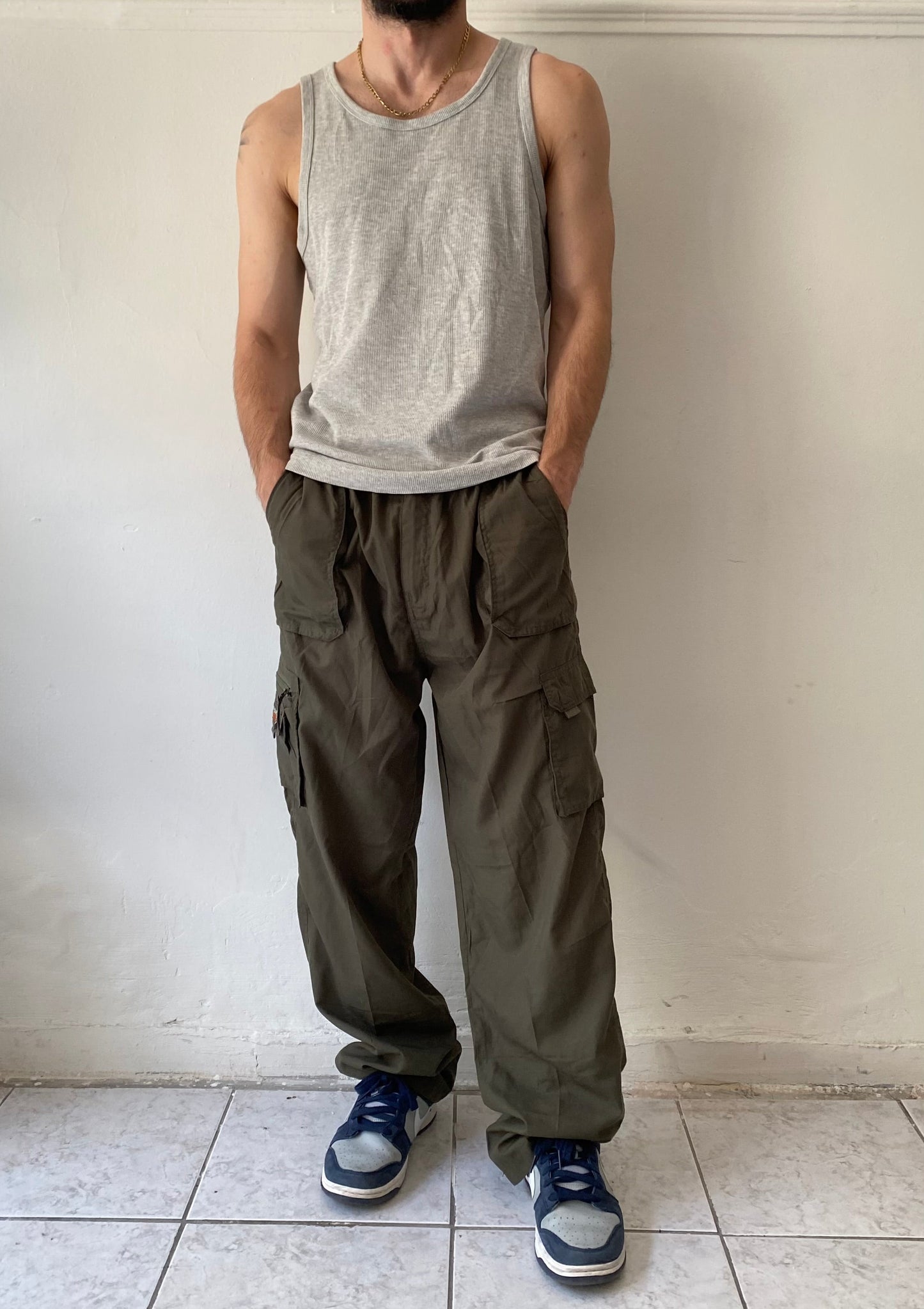 Vintage lightweight khaki cargo pants