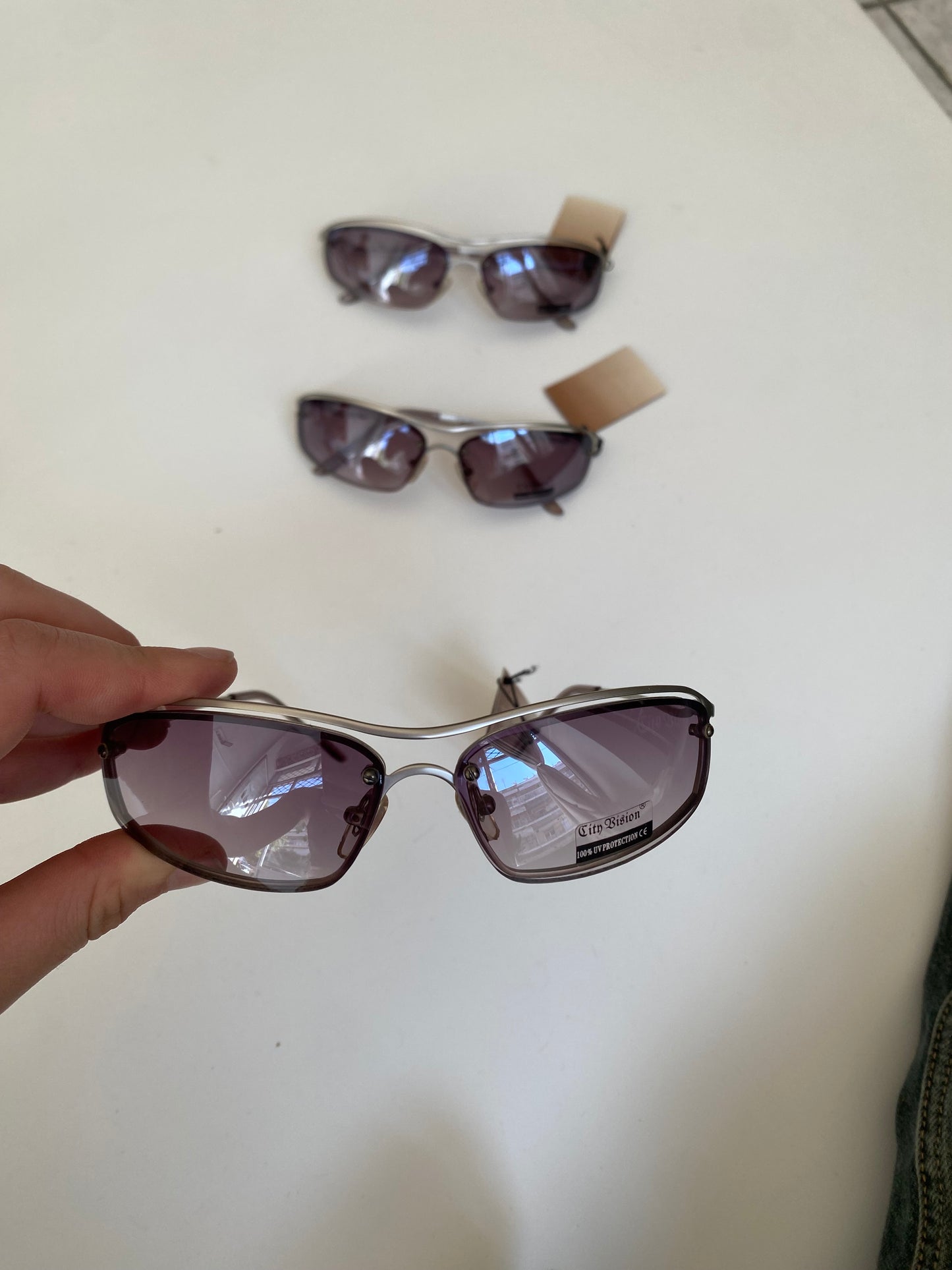 Soft purple rave sunglasses