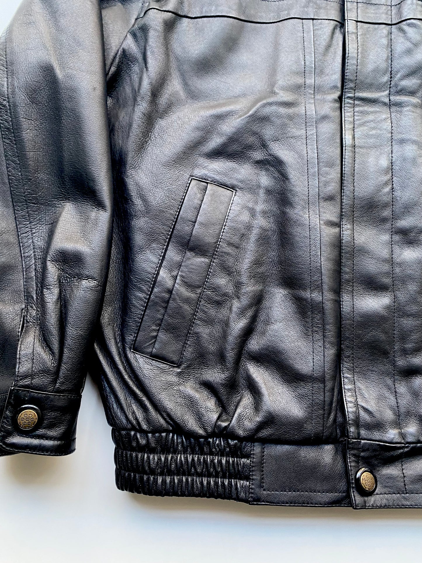Vintage unisex black bomber jacket