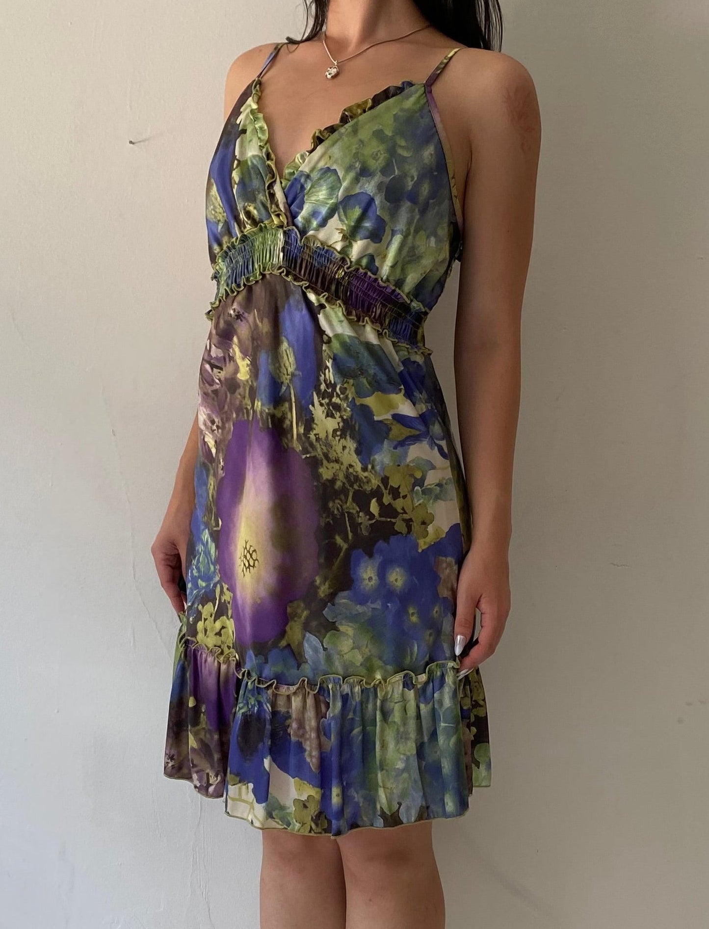 Vintage pattern mini dress